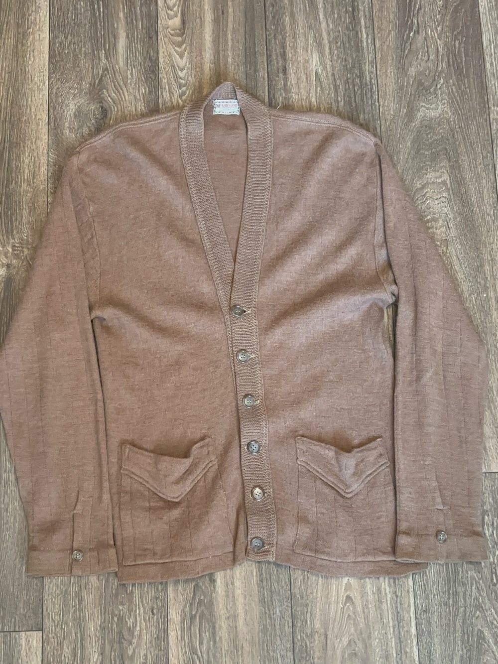 Vtg 50s McGREGOR Wool Cardigan Sz 44
